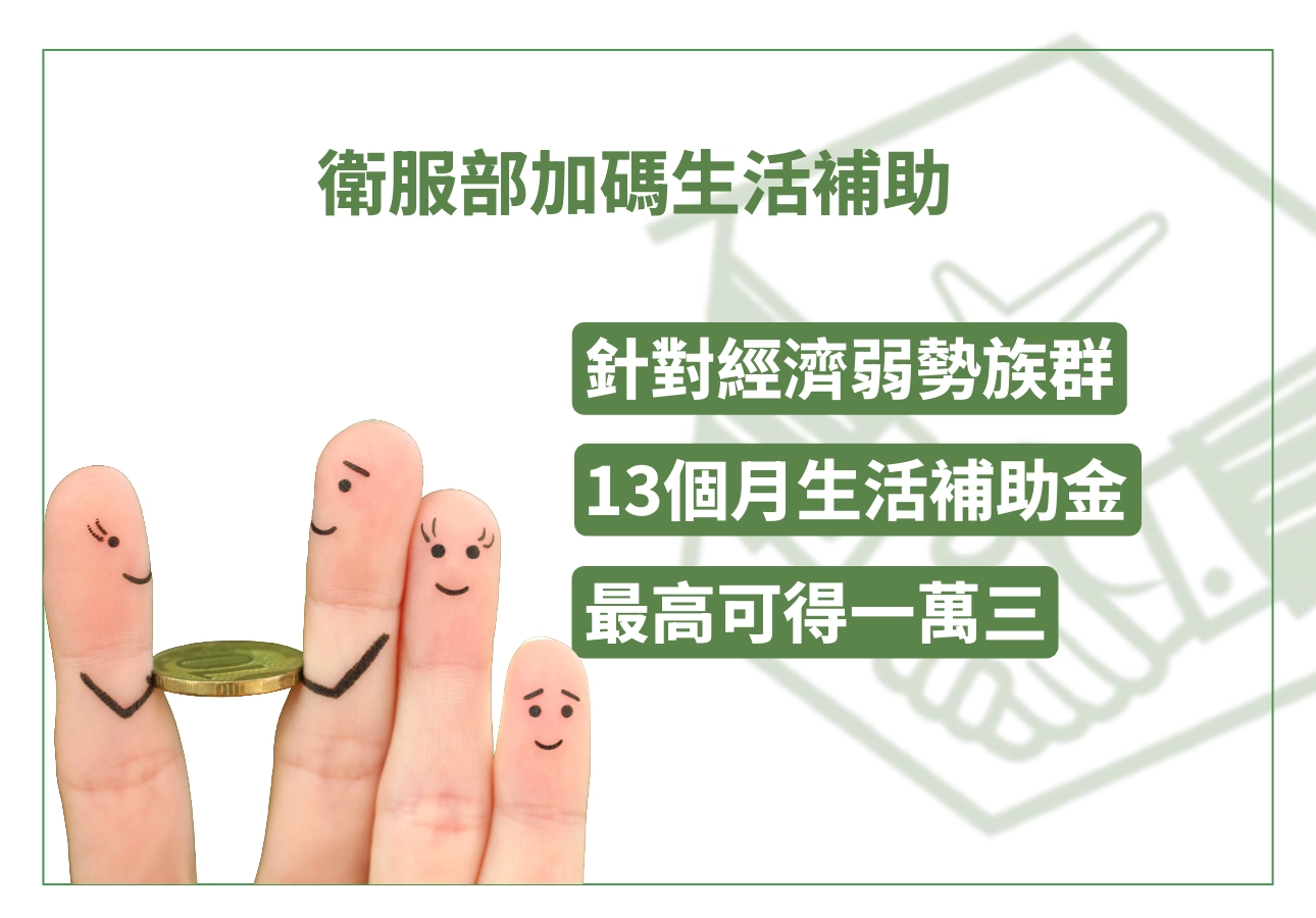 衛服部加碼生活補助