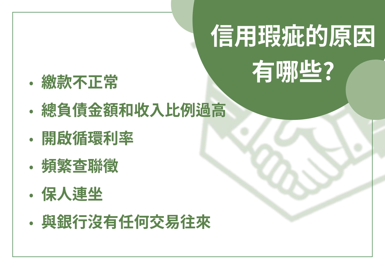 變成信用瑕疵原因是什麼?