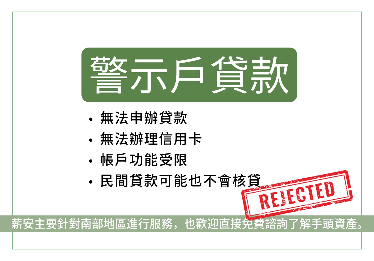 警示戶的後果