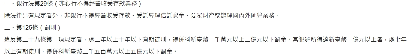 《銀行法》第 125 條規定