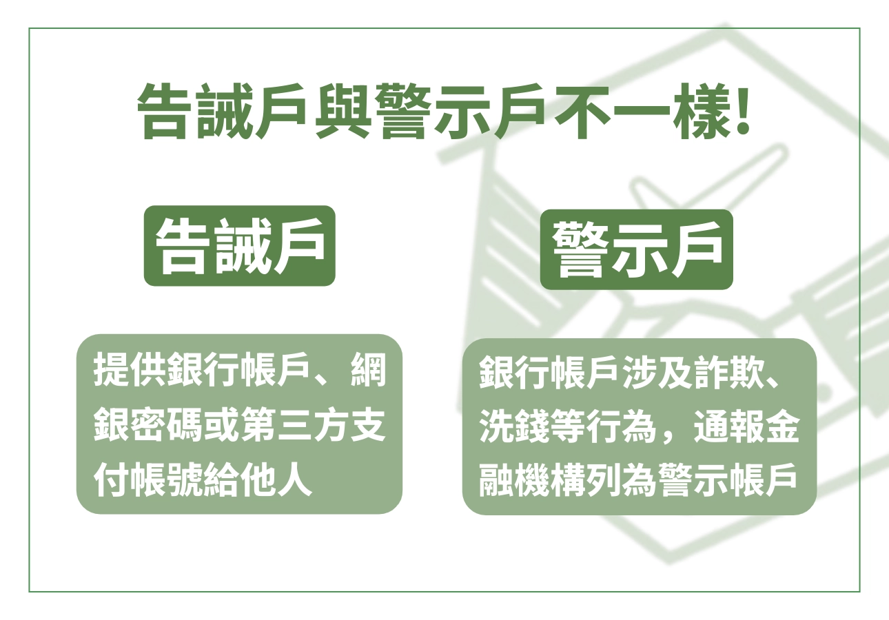 告誡戶與警示戶差異