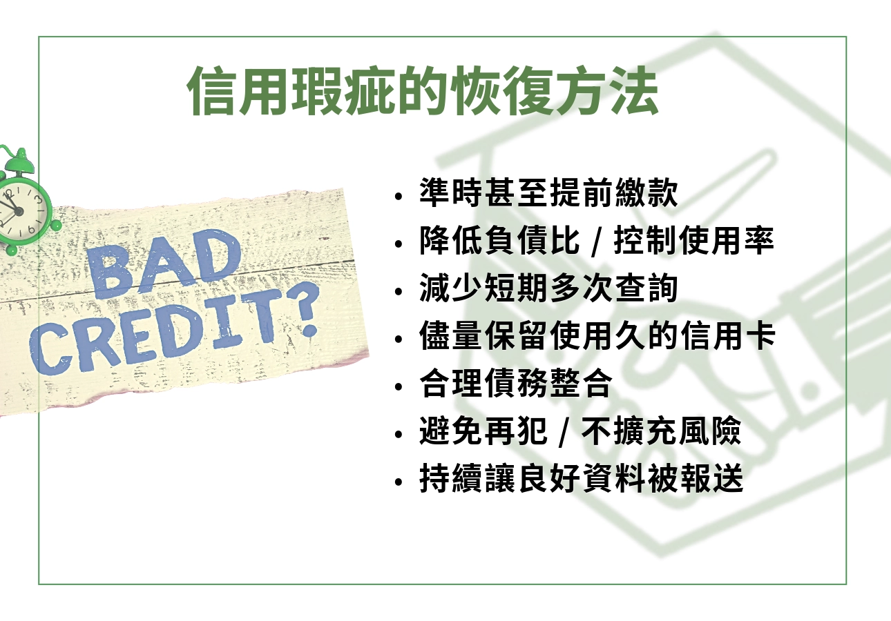 信用瑕疵的恢復方法