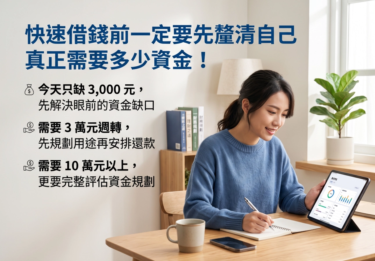 先釐清自己真正需要多少資金