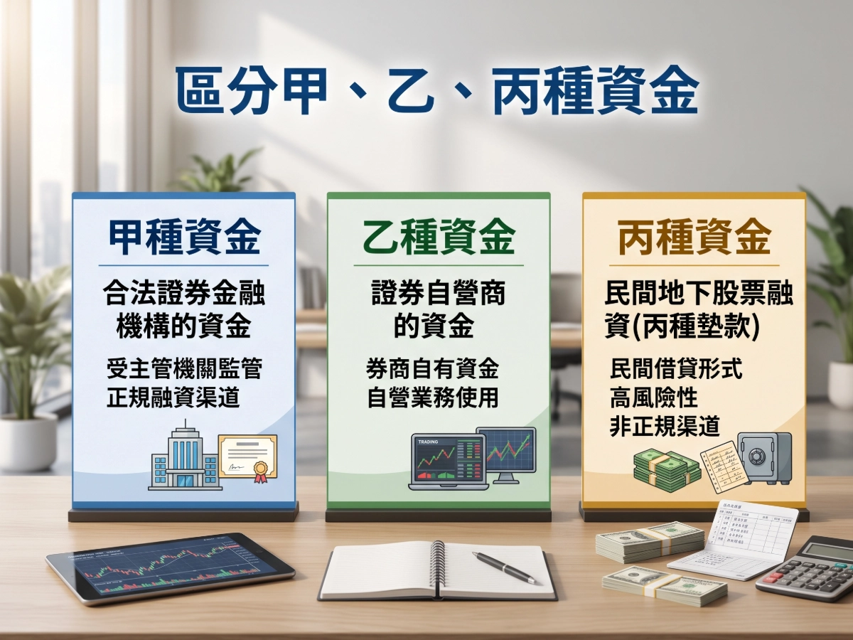 分清甲、乙、丙種資金