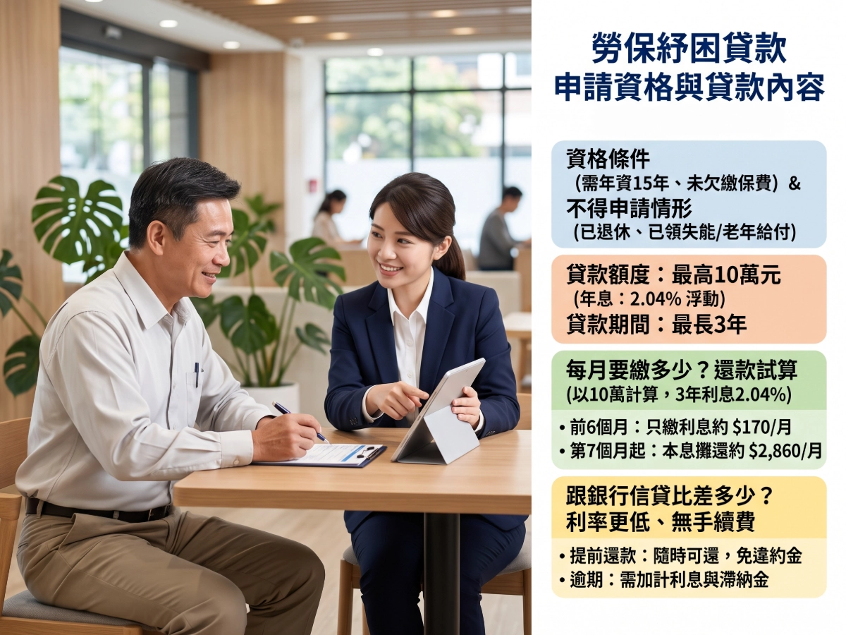 勞保紓困貸款申請資格與貸款內容