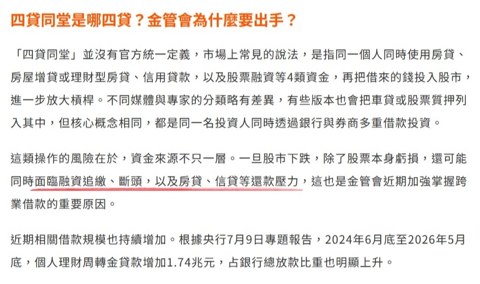 四貸同堂 氾濫 金管會出手管制