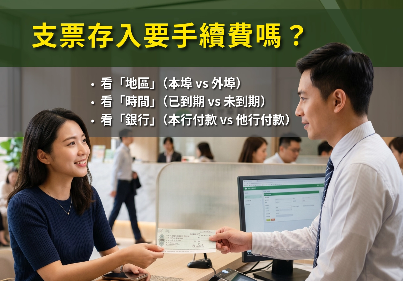 支票存入要手續費嗎