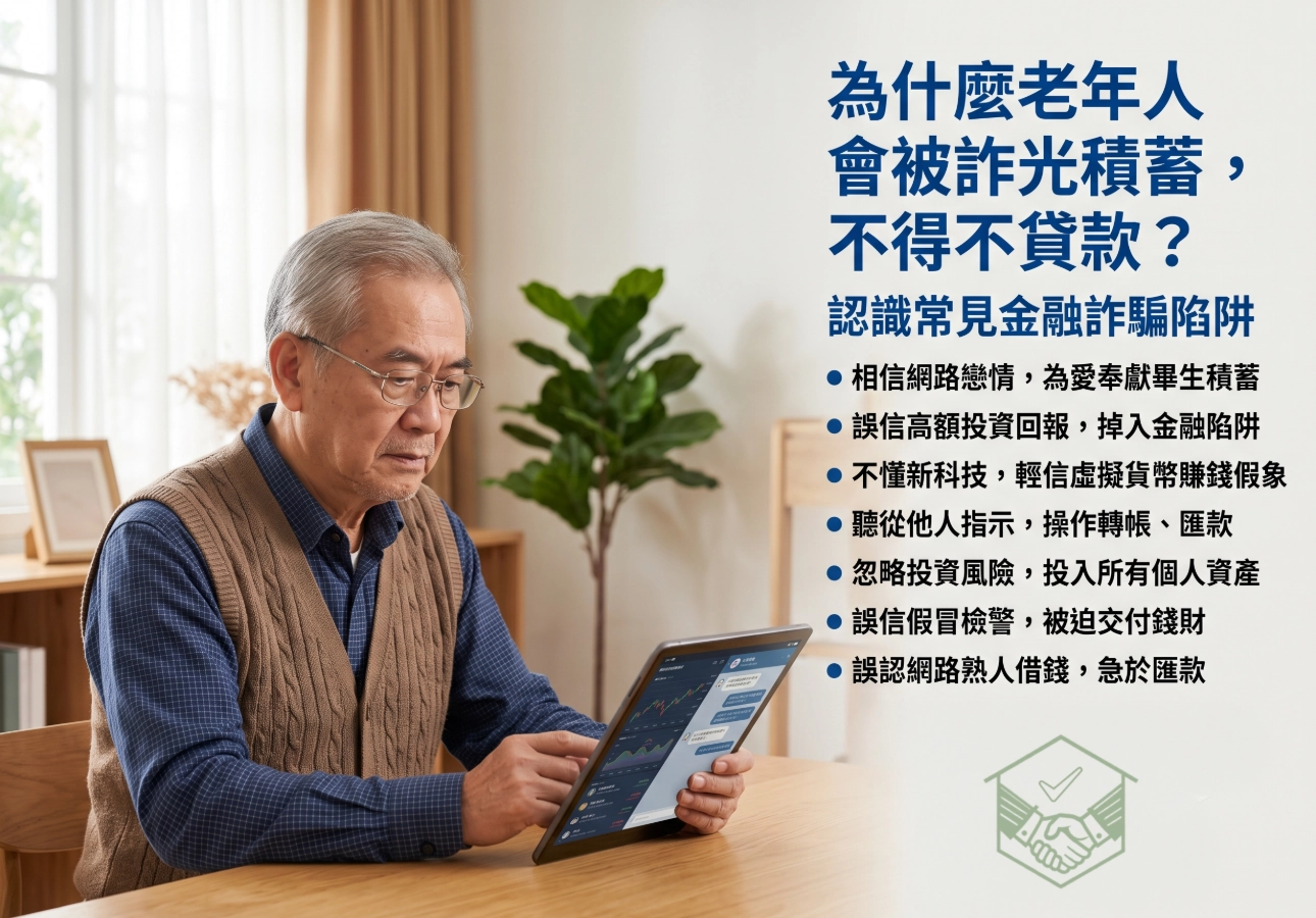 為何老年人會被詐光錢財,不得以貸款?