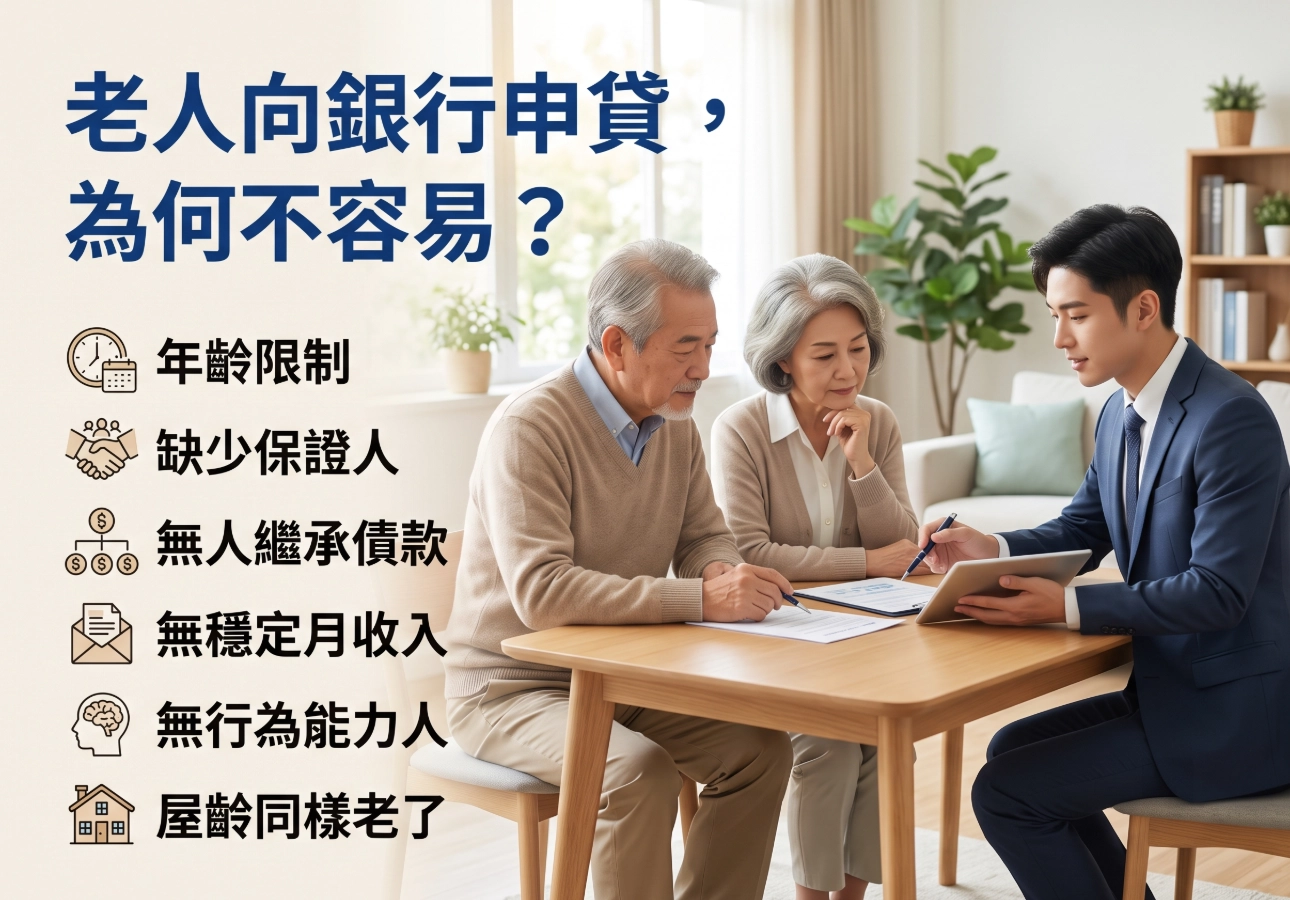 老人向銀行申貸,為何不容易?6種原因