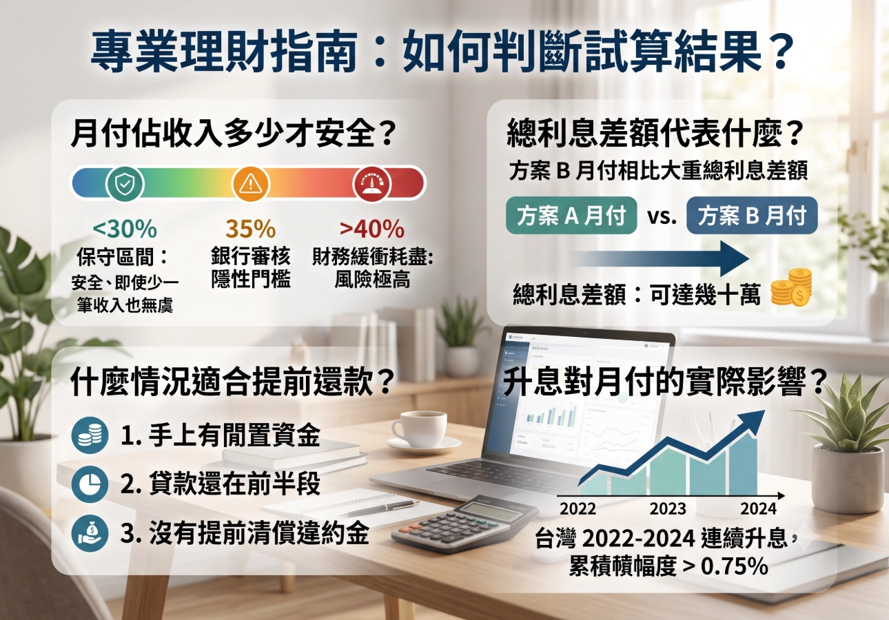 貸款計算機的試算結果怎麼判斷