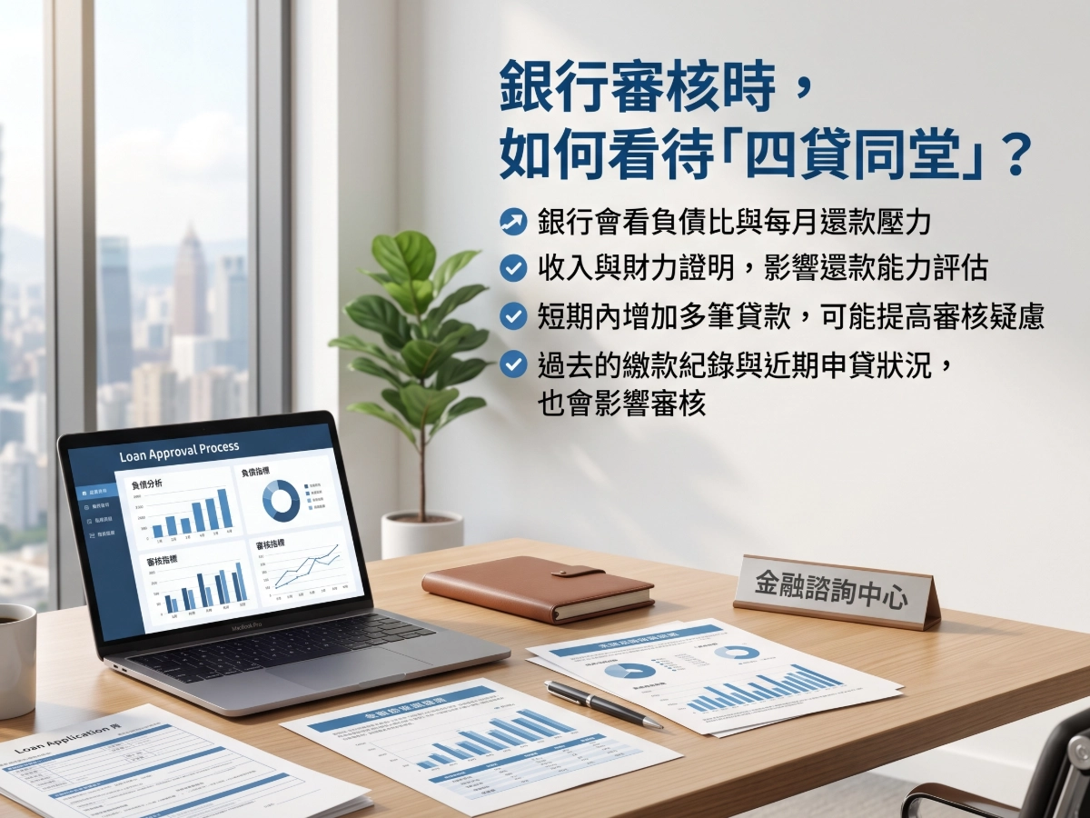 銀行審核時,如何看待「四貸同堂」